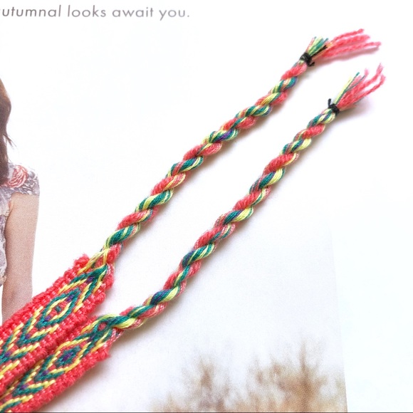 Peachy Candy Boho Woven Bracelet - Picture 2 of 2